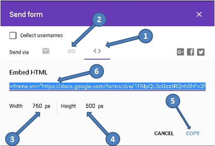 Set Height Width and copy Contact Form