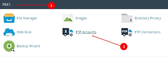 Go to Files FTP Accounts