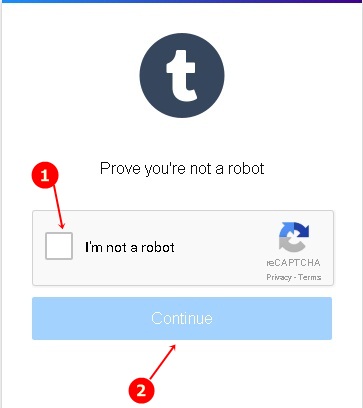 tumblr signup form robot